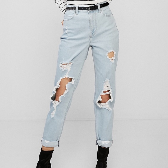 Express Denim - High waisted Girlfriend jeans